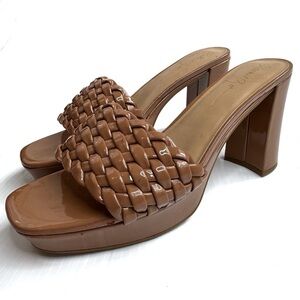 Rachel Zoe Gabrielle Women's Tan Woven Platform Heels